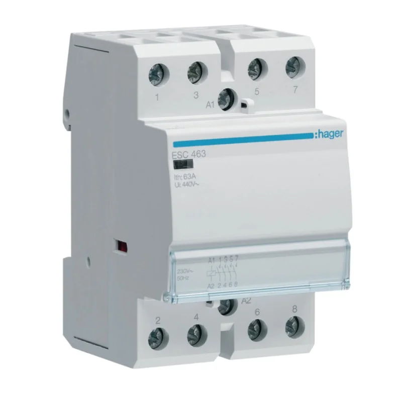 Relee si contactoare modulare - Contactor modular, 63A, 4ND, 230V, ESC463