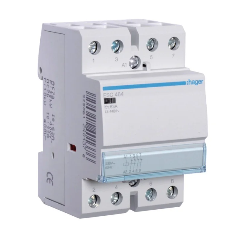 Relee si contactoare modulare - Contactor modular, 63A, 4NI, 230V, ESC464