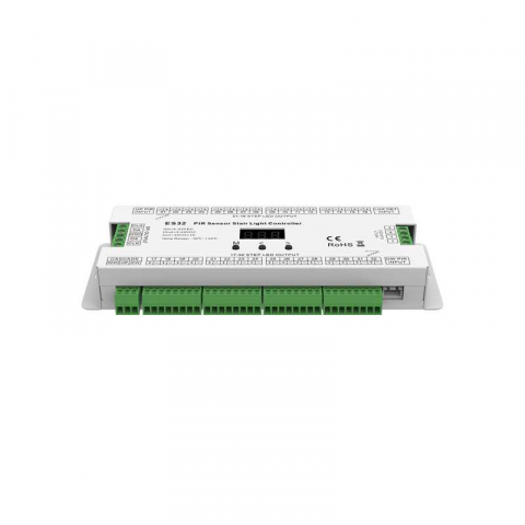 Banda LED si transformatoare - Controller 32 canale pentru scari cu senzor de miscare ES32 5-24VDC, 1A/canal, Eurolamp