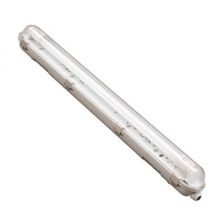 Corpuri liniare - Corp iluminat pentru tub LED tip FIPAD + clipsuri inox, alimentare pe acelasi capat, 9W, 1x60cm, IP65, Eurolamp