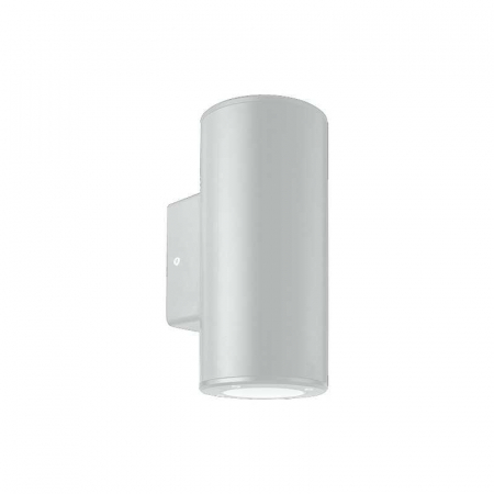 Corpuri de iluminat decorativ interior/exterior - Corp iluminat ROUND WHITE pentru perete sus-jos plastic, GU10, max. 6W, 220-240V, 99x76x186mm, IP65, Eurolamp