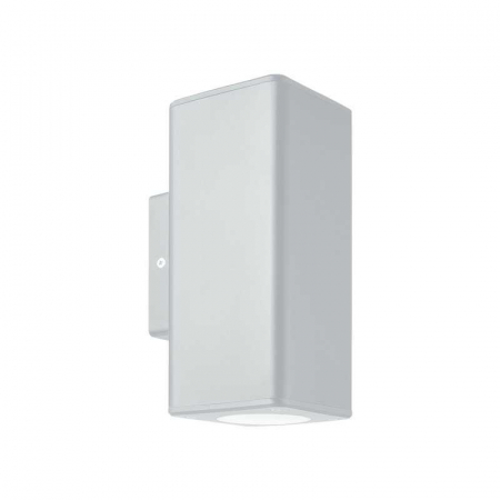 Corpuri de iluminat decorativ interior/exterior - Corp iluminat SQUARE WHITE pentru perete sus-jos plastic, GU10, max. 6W, 220-240V, 99x76x186mm, IP65, Eurolamp