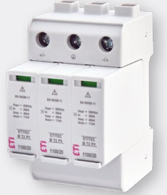 Protectia Sistemelor Fotovoltaicelor - Descarcator ETITEC M T2 PV 600/20 Y
