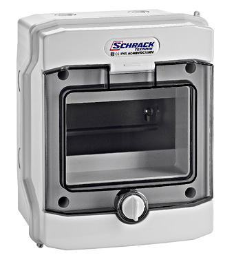 Tablouri electrice - Dulap distrib. apl. IP65, 6UH pe 1 rând, cu uşă transparentă