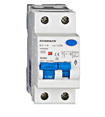 RCBO - 30mA - tip A - RCBO 1P+N , B 6A, AMPARO 6kA, 30mA, tip A