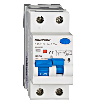 RCBO - 30mA - tip A - RCBO 1P+N , B 25A, AMPARO 6kA, 30mA, tip A