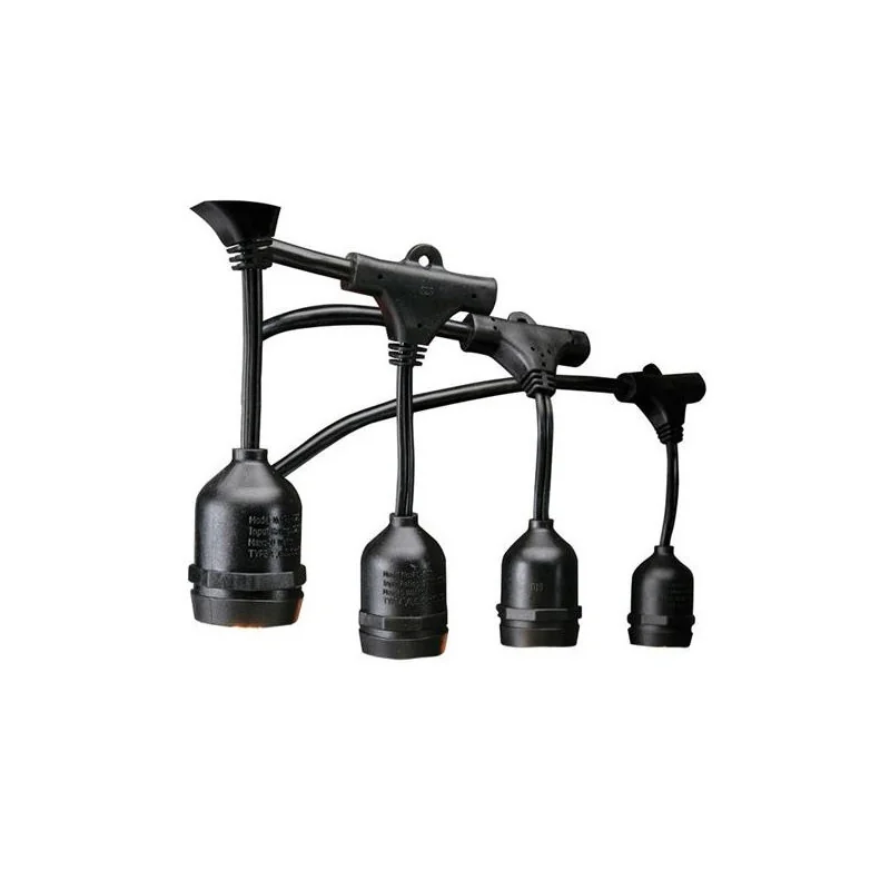 Corpuri de iluminat decorativ interior/exterior - Ghirlanda extensibila de exterior Eurolamp cu 10 dulii E27 - 10 metri, IP64