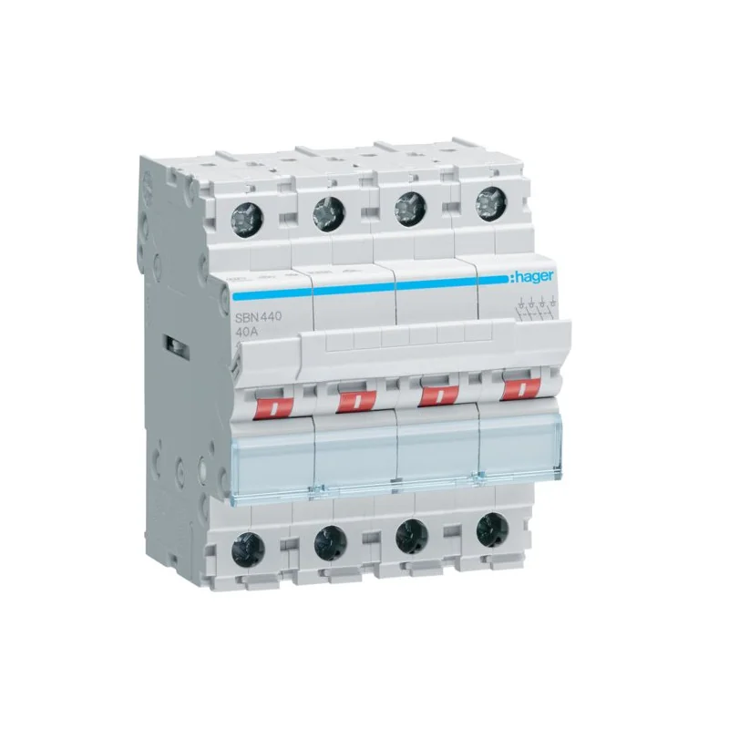 Separatoare si sigurante fuzibile - Intrerupator modular (separator), 4P, 40A, 400V SBN440