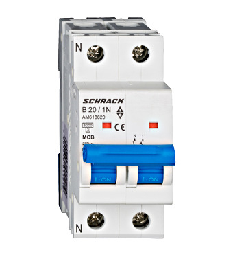 1 Modul (1P+N) - Întreruptor automat modular (MCB) AMPARO 6kA, B 20A, 1P+N