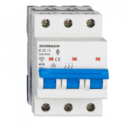 MCB - Sigurante automate - Întreruptor automat modular (MCB) AMPARO 6kA, B 32A, 3-poli