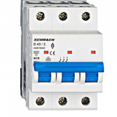 MCB - Sigurante automate - Întreruptor automat modular (MCB) AMPARO 6kA, B 40A, 3-poli