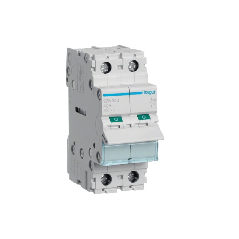 Separatoare si sigurante fuzibile - Inversor modular (comutator), 2P, 40A, 230V, I-0-II, punct comun superior, SFT240