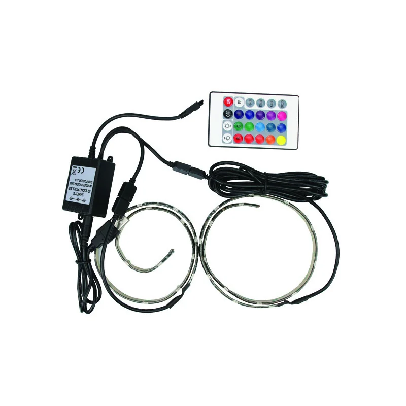 Banda LED si transformatoare - Kit Banda LED PRO DIY dimabila cu conexiune USB, 5V, 7.2W, RGB, SMD5050 30LED/ml, IP65, Eurolamp (set 2 buc - 2x0.5M)