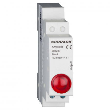 Cleme si accesorii - Lampa de semnalizare Schrack, LED, rosu, 230VAC, sina DIN