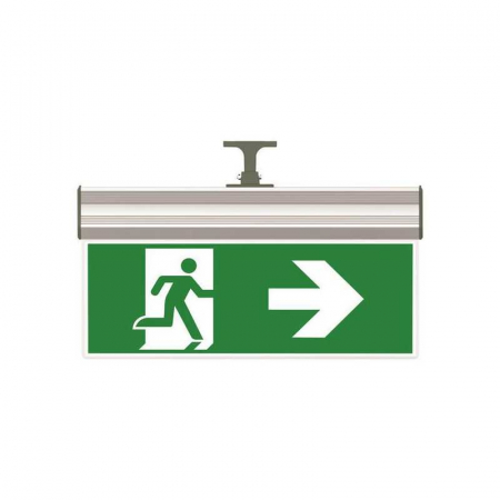 Surse de iluminat tehnic si accesorii - Lampa emergenta EXIT cu picior, 2W, 12Led, 7500K lumina rece, 220-240V, 2-4 ore (2 folii incluse), IP20, Eurolamp