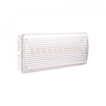 Surse de iluminat tehnic si accesorii - Lampa LED emergenta EXIT 10Led+3 folii, 2W, 7500K lumina rece, 300lm, autonomie 3 ore, 220-240V, 260x108x42mm, IP43, Eurolamp