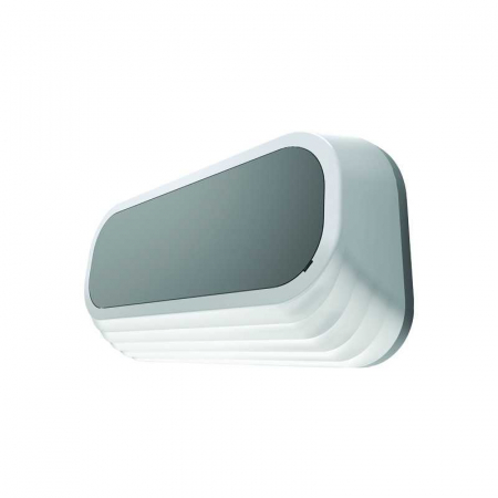 Corpuri de iluminat decorativ interior/exterior - Lampa LED PRO OVAL GREY, 12W, 3000K lumina calda, 1020lm, 220-240V, 240x120x45mm, IP54, Eurolamp