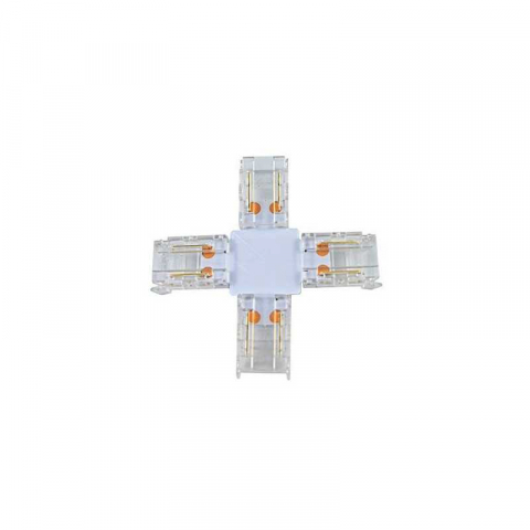 Iluminat - Mufa adaugire in cruce pentru banda LED COB, 8mm, monocroma, din seria 145-7202x, Eurolamp