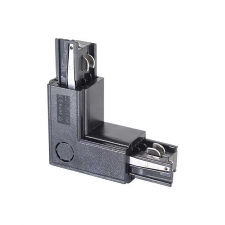 Iluminat pe sina magnetica - Piesa de imbinare colt la 90 grade pentru sina magnetica, 145-59220,145-59221 si 145-55161, 4 linii, 220V, negru, Eurolamp
