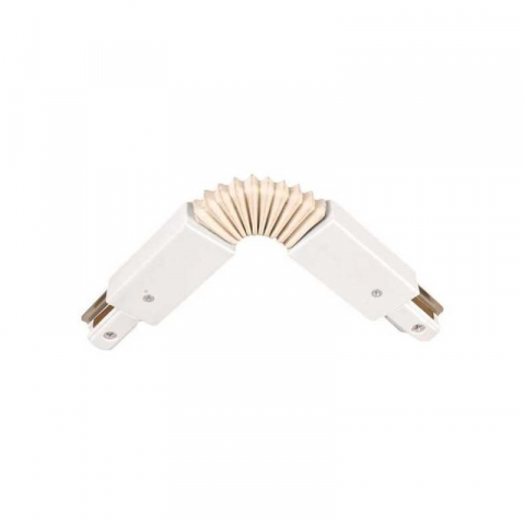 Iluminat - Piesa de imbinare reglabila pentru sina magnetica monofazata 145-59000 si 145-59001, 2 linii, alba, Eurolamp