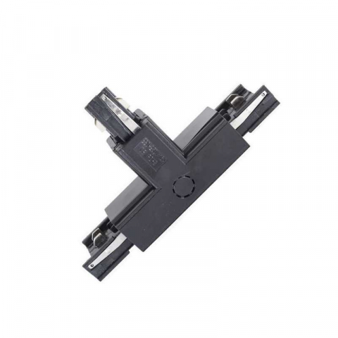 Iluminat - Piesa de imbinare tip T pentru sina magnetica aparenta neagra cu 4 linii 145-59220,145-59221 si 145-55161, Eurolamp