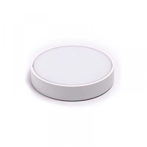 Iluminat - Plafoniera LED slim alba rotunda aplicata 24W, 2000lm, 4000K lumina neutra, 300x57mm, IP54, EUROLAMP