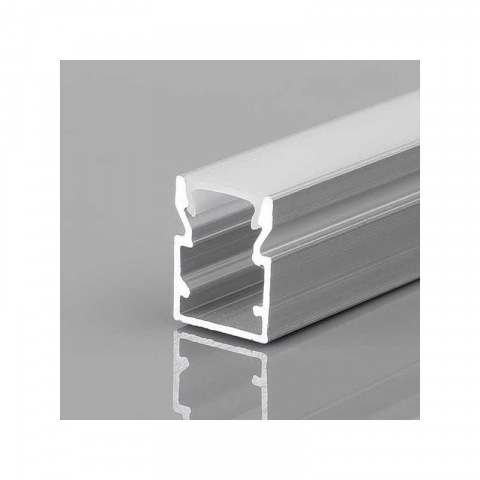 Iluminat - Profil aluminiu aplicat slim pentru banda LED cu dispersor mat 10,5x11x2000mm, Eurolamp