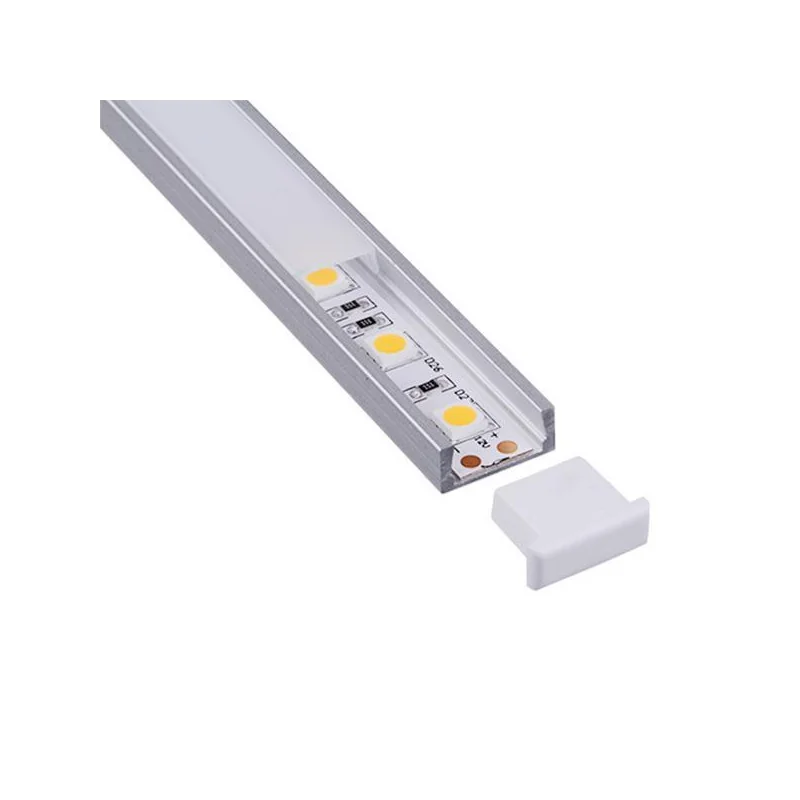 Banda LED si transformatoare - Profil din aluminiu aplicat la 90° alb pentru banda LED, L-2M, 15x6mm, Eurolamp