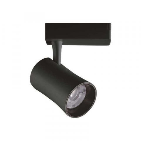 Iluminat - Proiector LED negru pe sina magnetica cu 4 linii, 20W, unghi fascicul 24 grade, 4000K lumina neutra, 1700 lm, 3 ani, Eurolamp
