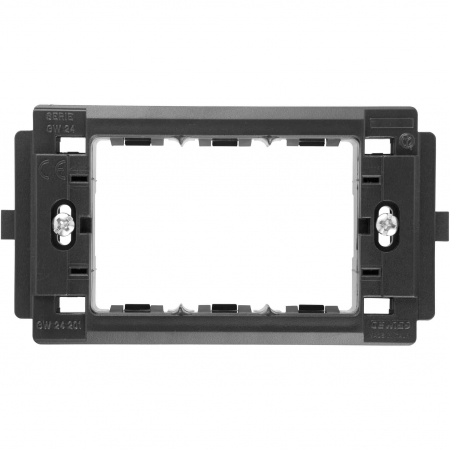 Doze si aparataj modular - Rama de montaj Gewiss, cu suruburi, 3M, negru, Top System