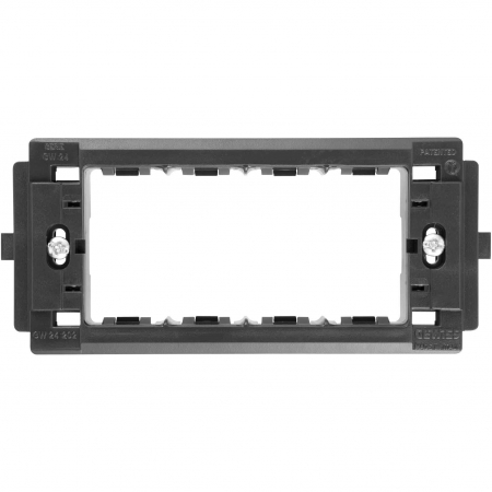 Doze si aparataj modular - Rama de montaj Gewiss, cu suruburi, 4M, negru, Top System
