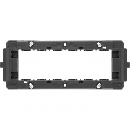 Doze si aparataj modular - Rama de montaj Gewiss, cu suruburi, 6M, negru, Top System
