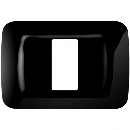 Doze si aparataj modular - Rama decorativa aparataj modular Gewiss, elipsa, 1M, negru, Top System
