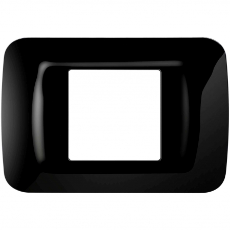 Doze si aparataj modular - Rama decorativa aparataj modular Gewiss, elipsa, 2M, negru, Top System