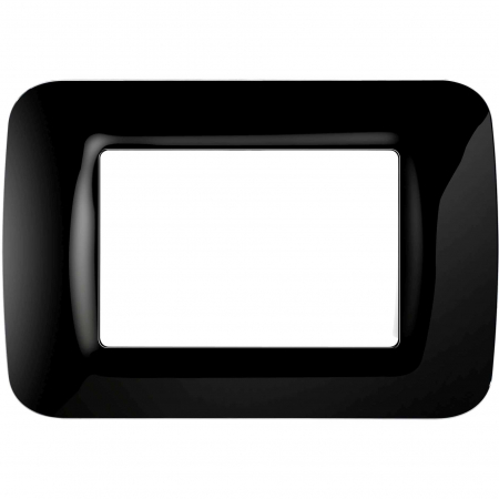 Doze si aparataj modular - Rama decorativa aparataj modular Gewiss, elipsa, 3M, negru, Top System