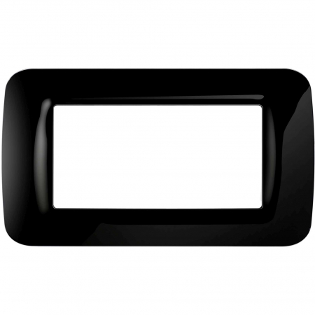 Doze si aparataj modular - Rama decorativa aparataj modular Gewiss, elipsa, 4M, negru, Top System