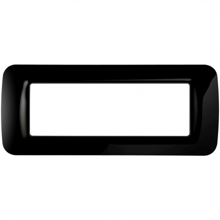 Doze si aparataj modular - Rama decorativa aparataj modular Gewiss, elipsa, 6M, negru, Top System