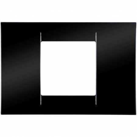 Doze si aparataj modular - Rama decorativa aparataj modular Gewiss, rectangulara, 2M, negru, Virna