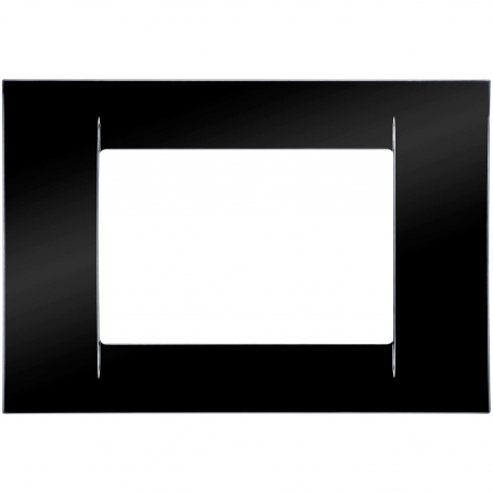 Doze si aparataj modular - Rama decorativa aparataj modular Gewiss, rectangulara, 3M, negru, Virna