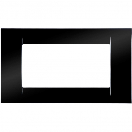 Doze si aparataj modular - Rama decorativa aparataj modular Gewiss, rectangulara, 4M, negru, Virna