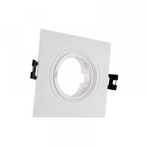 Spoturi tavan - Rama patrata reglabila pentru spot din policarbonat alb , 93x93x27mm, max 7W LED, Eurolamp