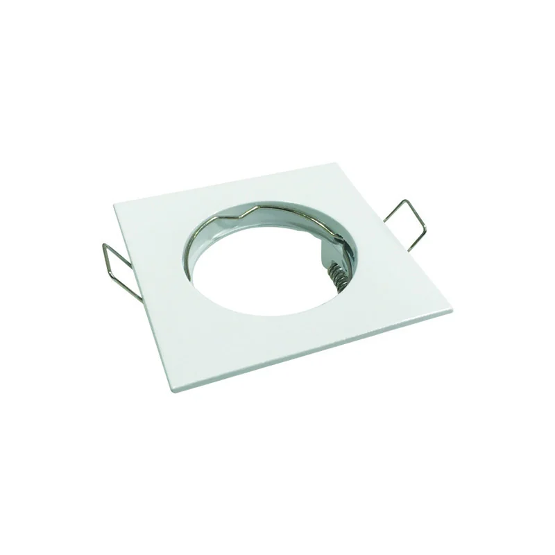 Corpuri de iluminat - Rama spot aluminiu patrat, alb pentru dulie G5.3 / MR16, 78x78x59, Eurolamp
