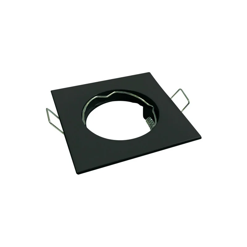 Corpuri de iluminat - Rama spot aluminiu patrat, negru pentru dulie G5.3 / MR16, 78x78x59, Eurolamp