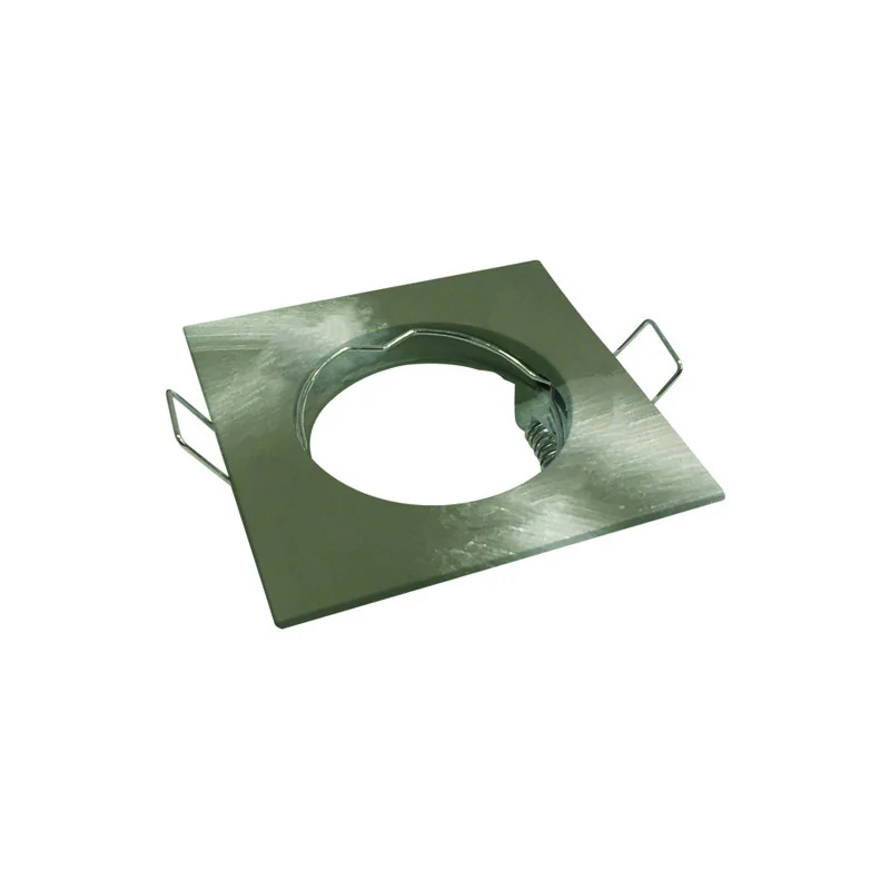 Corpuri de iluminat - Rama spot aluminiu patrat, nichel satinat pentru dulie G5.3 / MR16, 78x78x59, Eurolamp