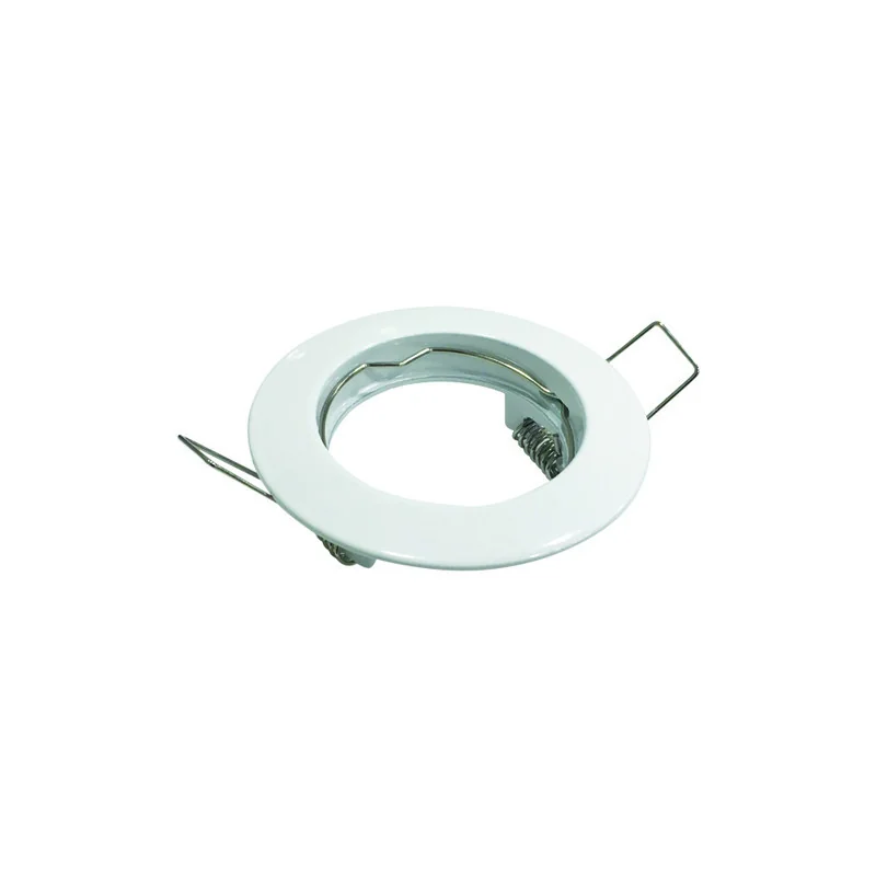 Corpuri de iluminat - Rama spot aluminiu rotund, alb pentru dulie GU10, Φ80mm, Eurolamp