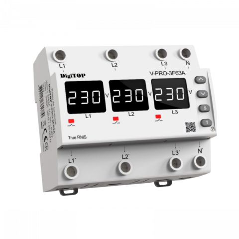 DigiTop - Releu de protectie trifazat V-PRO-3F63A