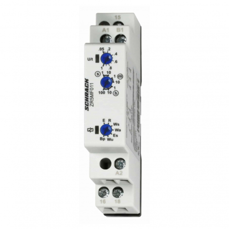 Relee si contactoare modulare - Releu de timp Schrack, 24-240VAC/DC, multifunctional, 8A, 1CC