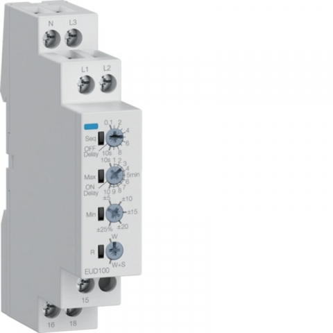Relee monitorizare - Releu monitorizare tensiune 1P+N/3P(N) EUD100 Hager