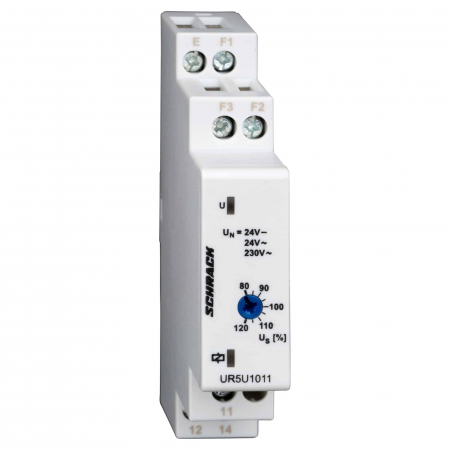 Relee si contactoare modulare - Releu Schrack, monitorizare tensiune monofazat, 24VAC/DC sau 230VAC, 5A, 1CC