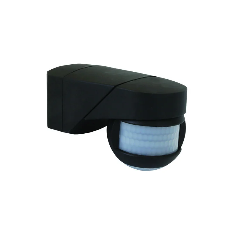 Senzori de miscare, crepusculari si ceasuri programabile - Senzor miscare infrarosu 3in1 negru pentru tavan/perete/colt, 180/360 grade, max. 300W, 15A, 220-240V, IP54, Eurolamp